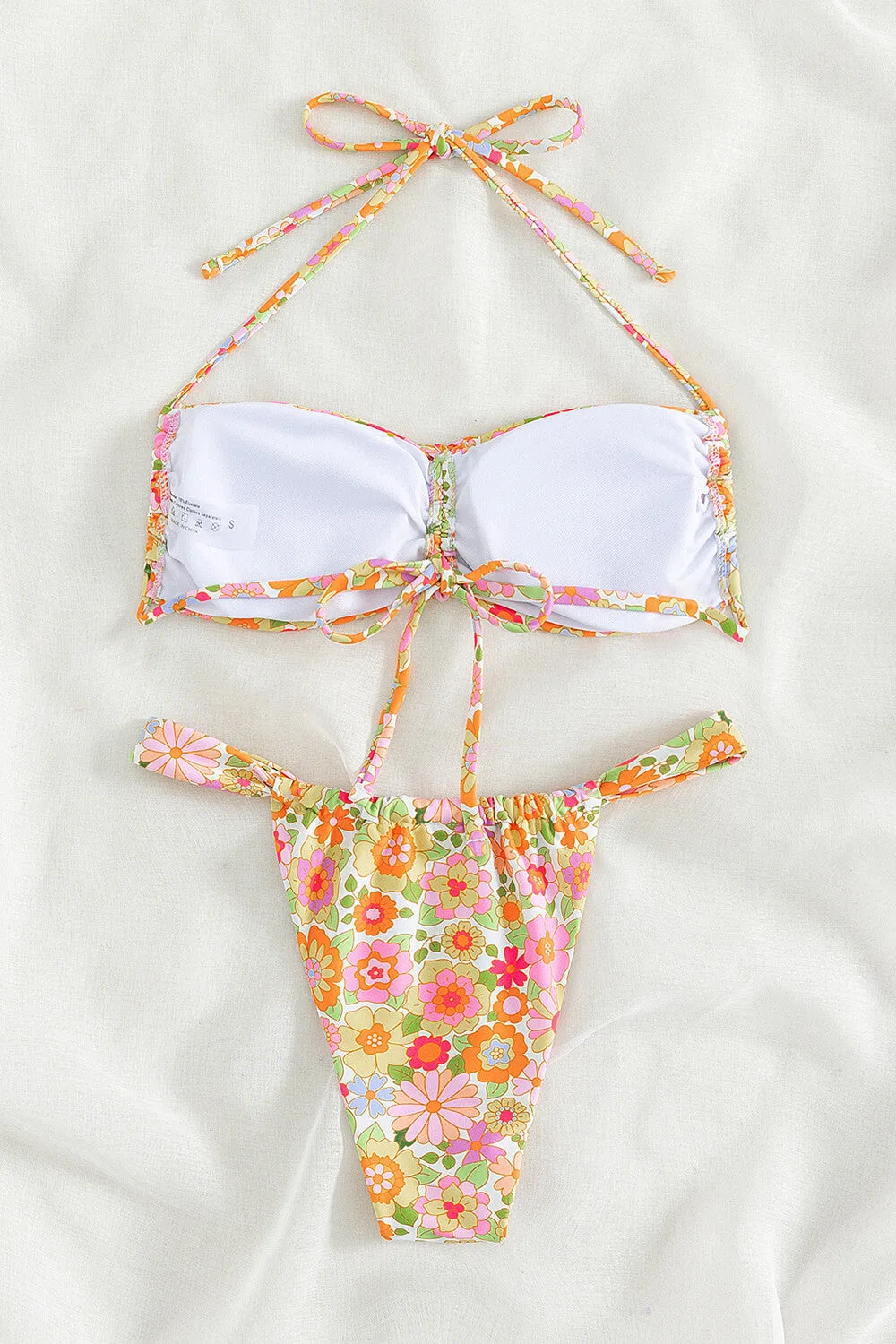 Floral Adjustable Bandeau Halter Bikini Set sold by Floralkini product image thumbnail 4