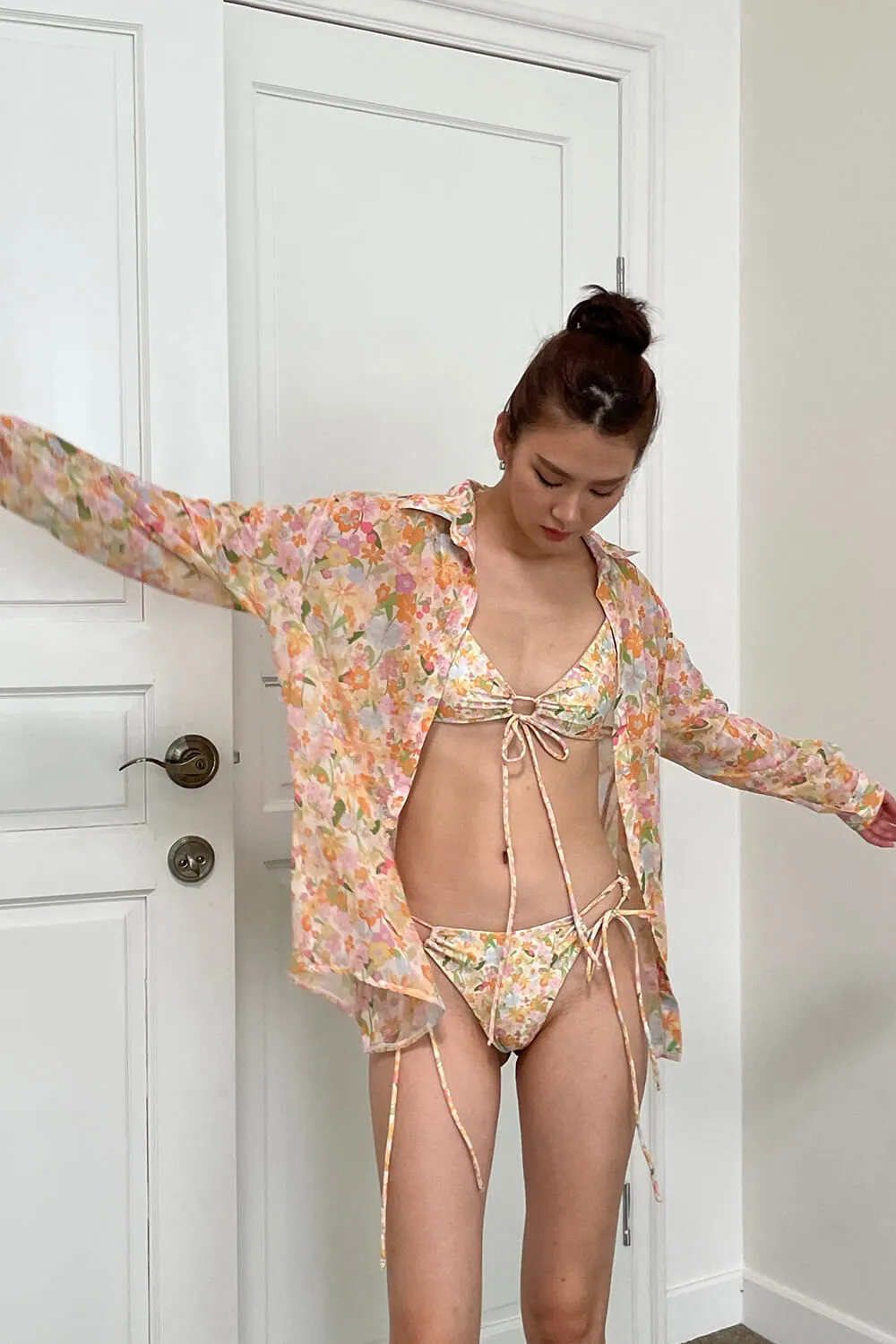 Floral Tie Front Bikini Set sold by Floralkini product image thumbnail 5