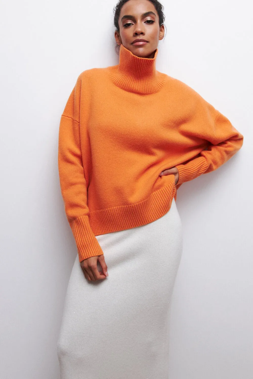 Mock Collar Knit Oversized Sweater sold by Floralkini product image thumbnail 3