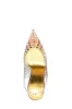 Crystal Embellished Clear Perspex Pointed Toe Stiletto Heeled Slingback Pumps - Yellow sold by Floralkini