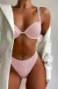 Pink Rib High Waisted Bikini Bottom sold by Floralkini
