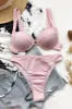 Pink Rib High Waisted Bikini Bottom sold by Floralkini