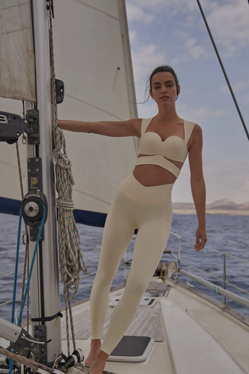 Corset Cutout Sports Bra - Beige sold by Floralkini product image thumbnail 5