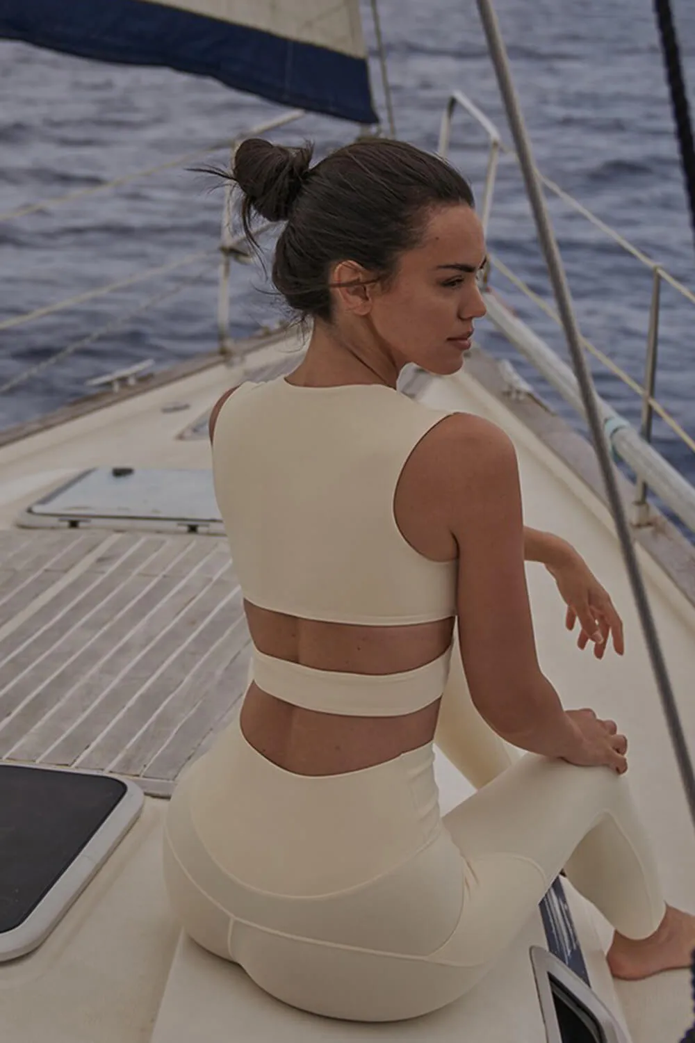 Corset Cutout Sports Bra - Beige sold by Floralkini product image thumbnail 3