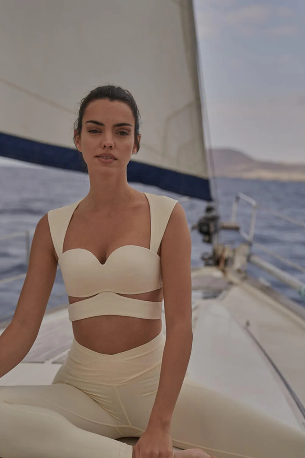 Corset Cutout Sports Bra - Beige sold by Floralkini product image thumbnail 2