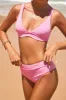 Pink Ribbed High-Waist Bikini Bottoms sold by Floralkini