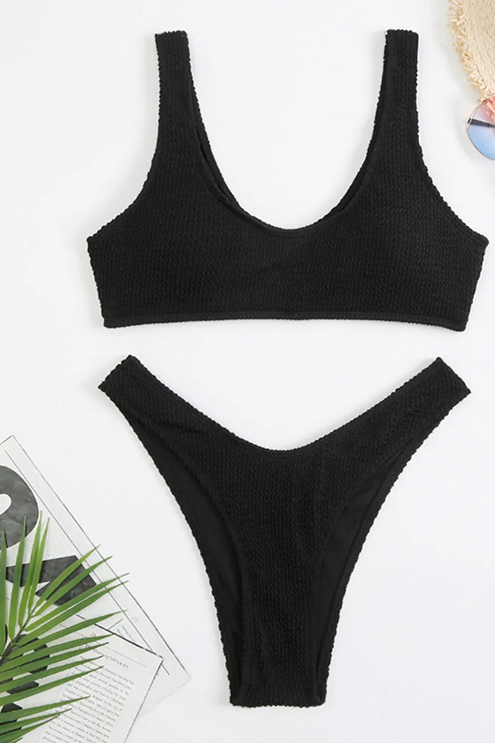 Black High Leg Bikini Bottoms sold by Floralkini product image thumbnail 5