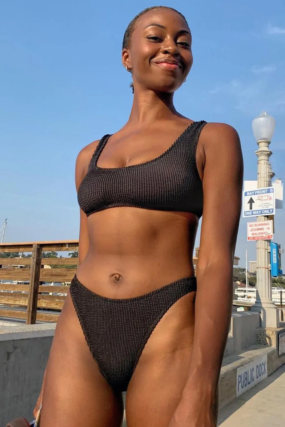 Black High Leg Bikini Bottoms sold by Floralkini product image thumbnail 4