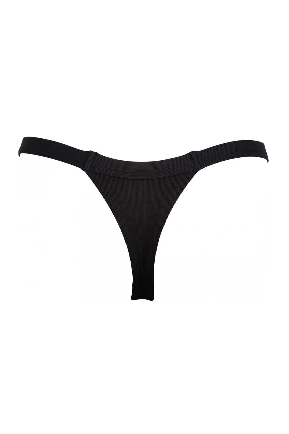 Black Side Knotted Thong Bikini Bottom sold by Floralkini product image thumbnail 3