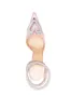Pink Satin Triple Heart Crystal-Embellished Wrap Around Pointed Toe Stiletto Heels sold by Floralkini