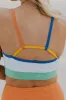 Ribbed Scoop Neck Bralette And High-Waisted Bikini Bottoms sold by Floralkini