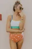 Ribbed Scoop Neck Bralette And High-Waisted Bikini Bottoms sold by Floralkini
