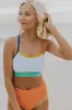 Ribbed Scoop Neck Bralette And High-Waisted Bikini Bottoms sold by Floralkini
