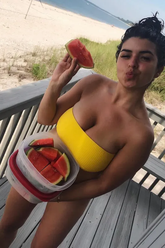 Yellow Ribbed Bandeau Bikini Top sold by Floralkini