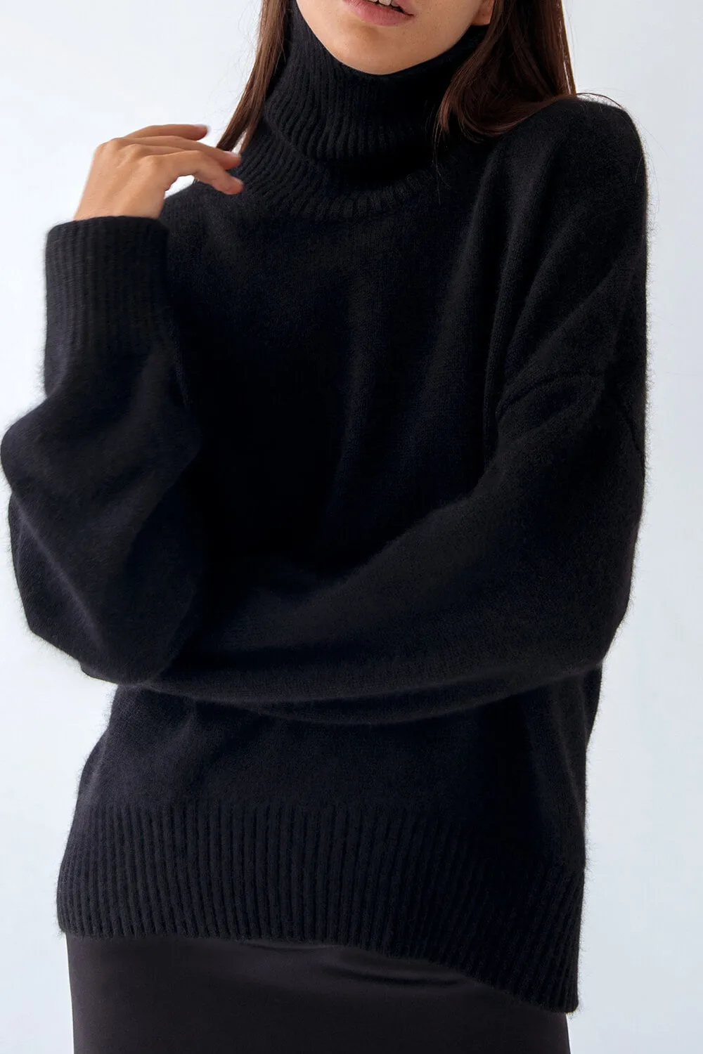 Turtle Neck Knit Oversized Sweater sold by Floralkini product image thumbnail 3