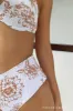 Tan Floral Balconette Ruched Underwire Bikini Top sold by Floralkini
