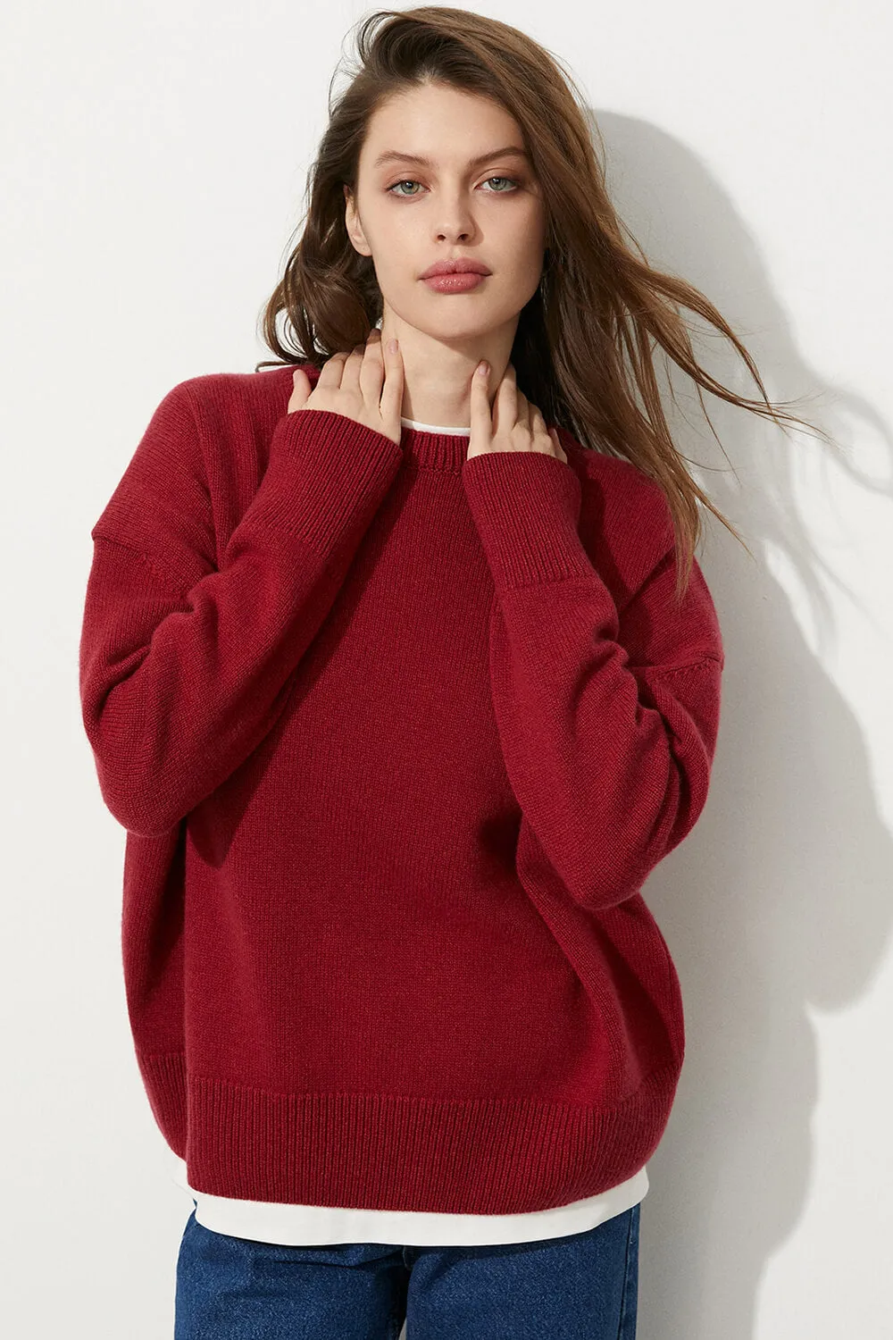 Crew Neck Ribbed Knit Pullover Knitwear sold by Floralkini product image thumbnail 3