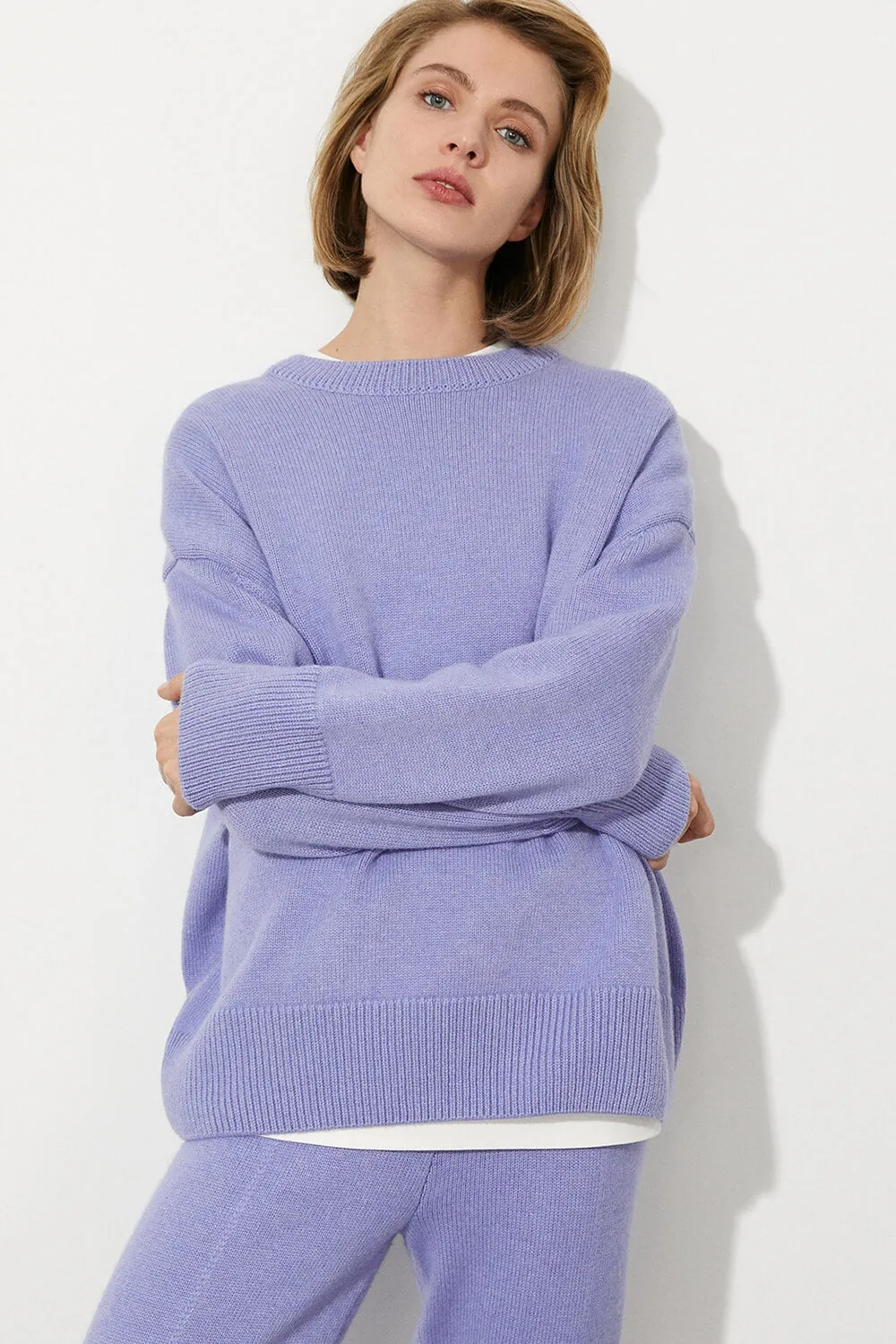 Crew Neck Ribbed Knit Pullover Knitwear sold by Floralkini product image thumbnail 4