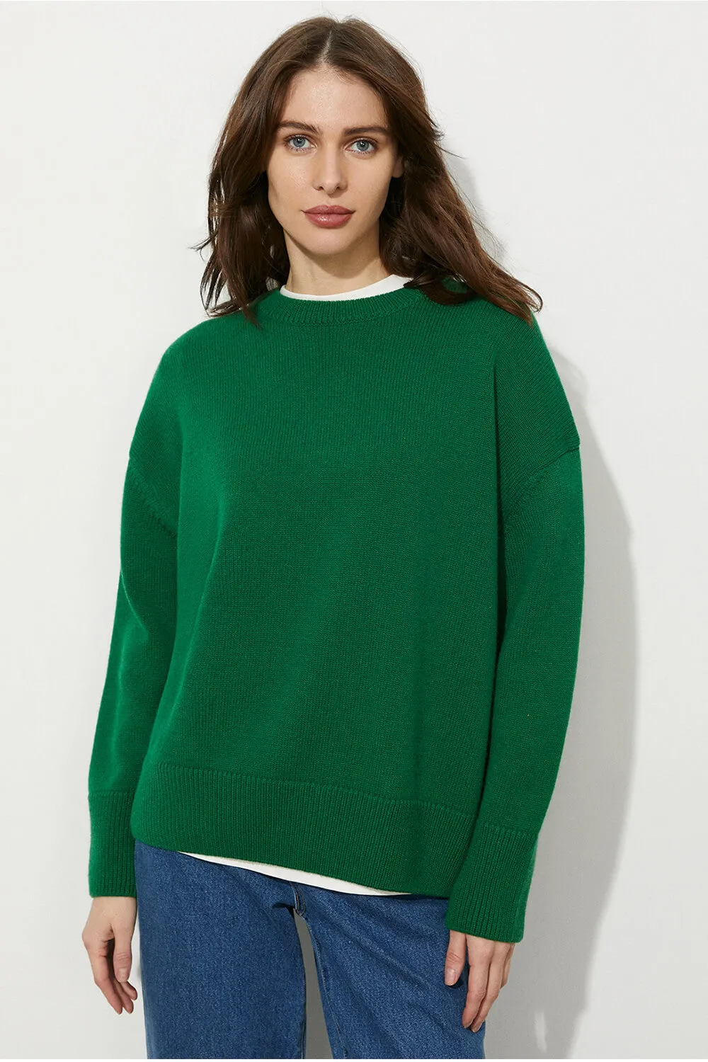 Crew Neck Ribbed Knit Pullover Knitwear sold by Floralkini product image thumbnail 5