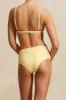 Yellow Gingham Triangle High-Waisted Bikini Set sold by Floralkini