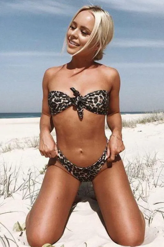 Leopard Print Bikini Bottom sold by Floralkini