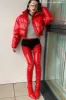 Patent Pointed Toe Thigh High Stiletto Boots - Red sold by Floralkini
