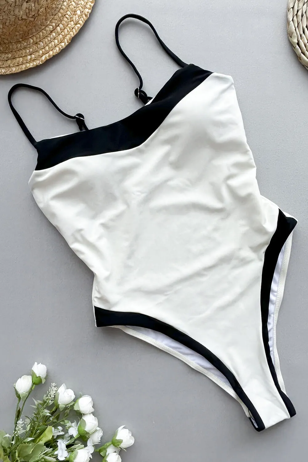 Colorblock High Rise One Piece Swimsuit sold by Floralkini product image thumbnail 2