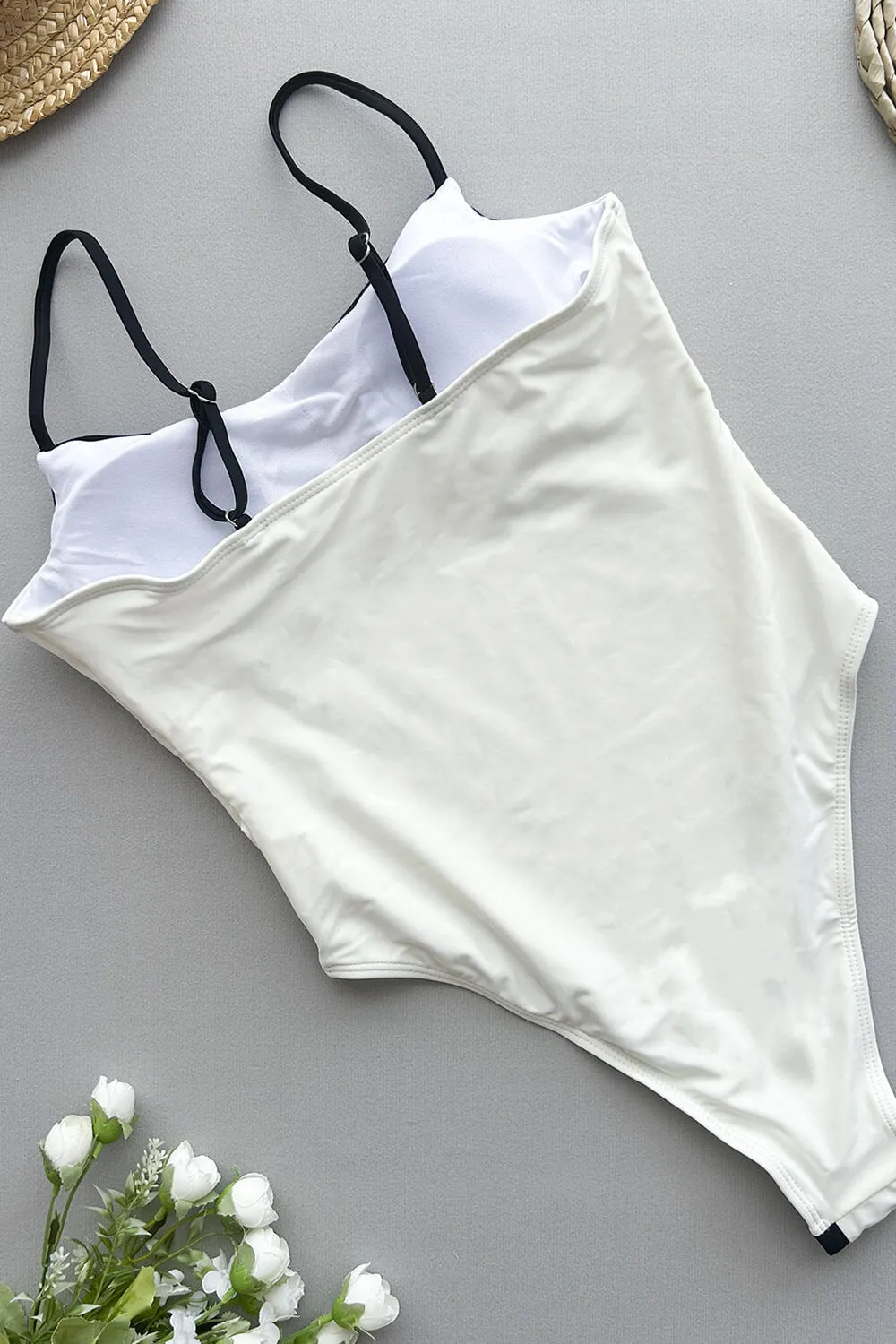 Colorblock High Rise One Piece Swimsuit sold by Floralkini product image thumbnail 3