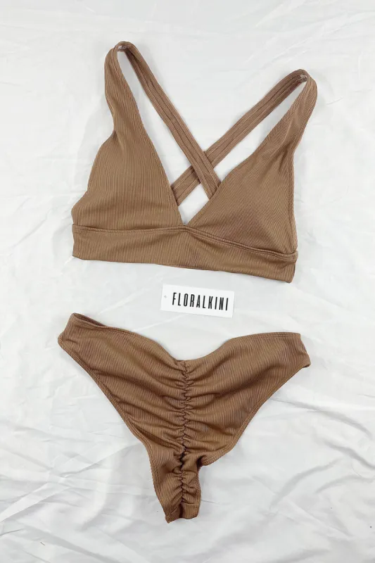 Ribbed High-Waist Bikini Bottoms sold by Floralkini