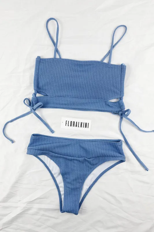 Aegean Ribbed High Waisted Bikini Bottoms sold by Floralkini