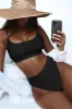 Black High Waisted Bikini Bottoms sold by Floralkini