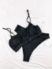 Black High Waisted Bikini Bottoms sold by Floralkini