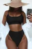 Black High Waisted Bikini Bottoms sold by Floralkini
