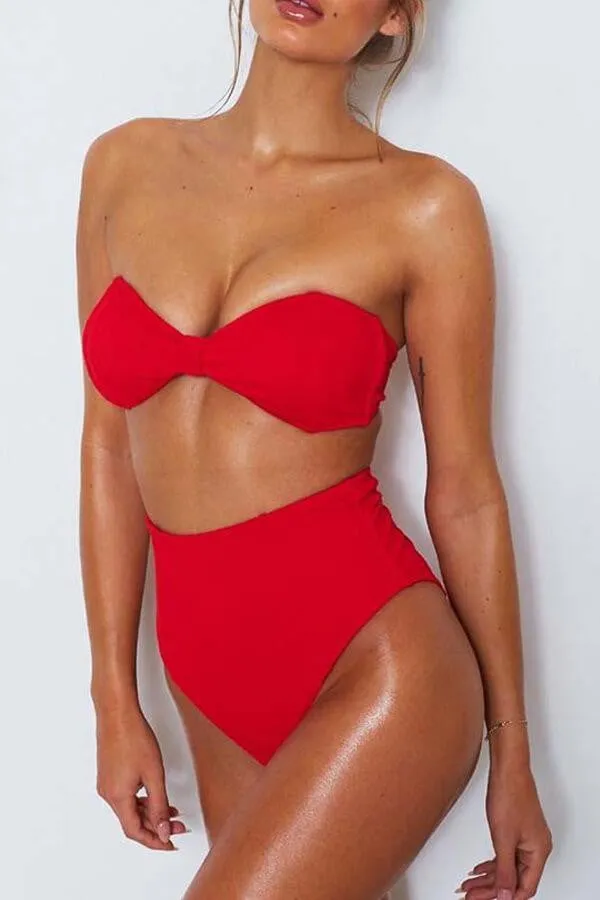 Floralkini Ribbed High Waisted Bikini Bottoms sold by Floralkini product image thumbnail 3