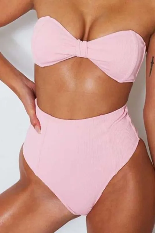 Floralkini Ribbed High Waisted Bikini Bottoms made by Floralkini