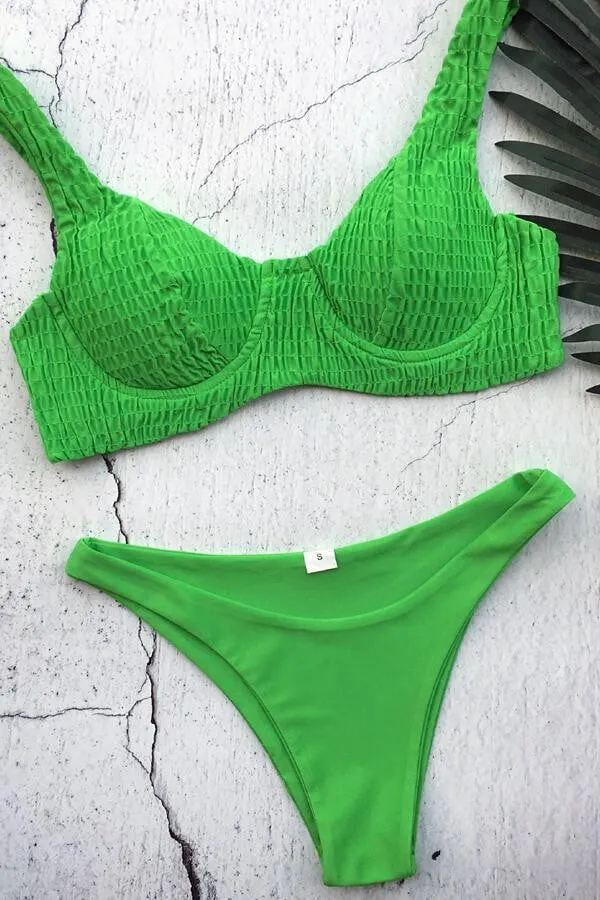 Floralkini Crinkle High Leg Bikini Bottoms sold by Floralkini product image thumbnail 5