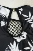 Floralkini Floral Print Fishnet Insert One Piece Swimsuit sold by Floralkini