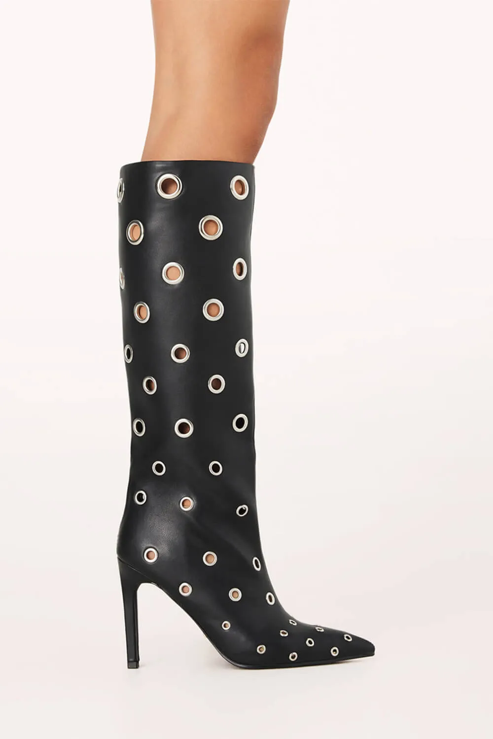 Eyelets Knee-High Pointed Toe Boots sold by Floralkini product image thumbnail 4