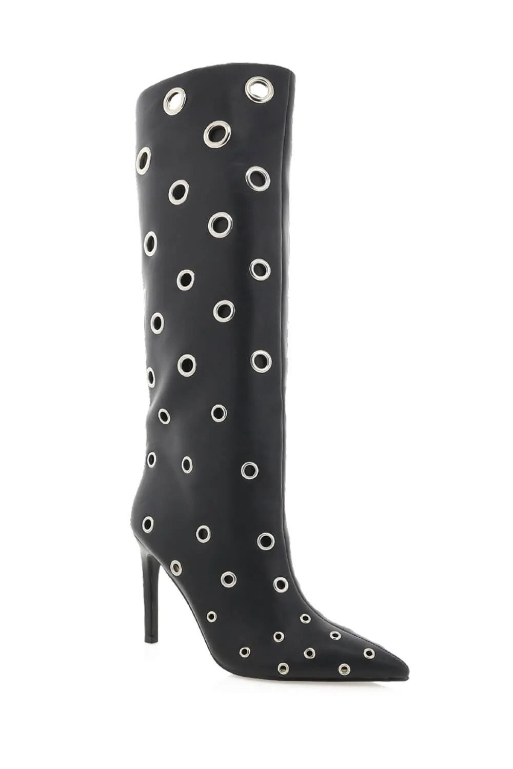 Eyelets Knee-High Pointed Toe Boots sold by Floralkini product image thumbnail 3