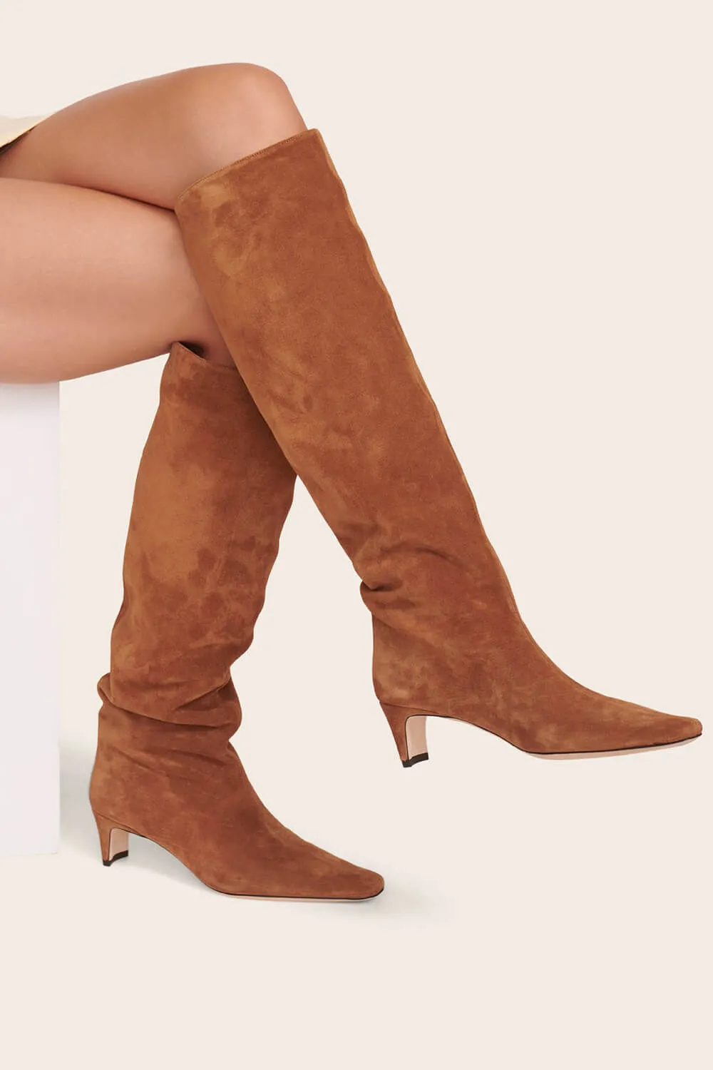 Faux Suede Pointed Toe Knee-High Boots sold by Floralkini product image thumbnail 2
