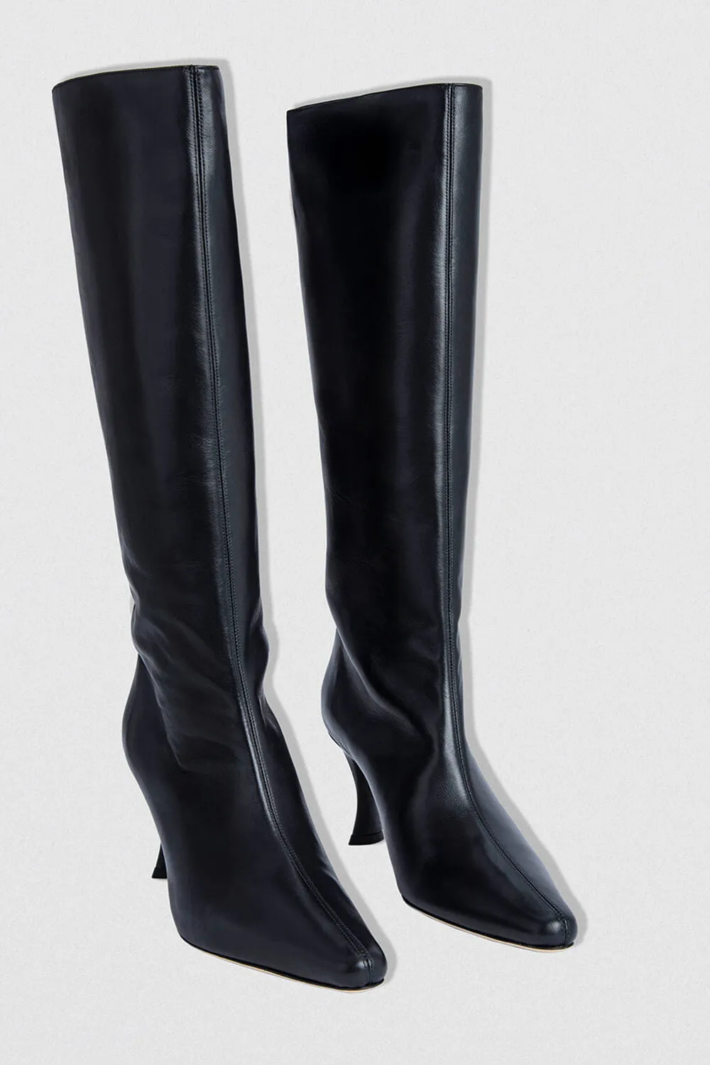 Faux Leather Pointed Toe Wide Calf Knee-High Boots sold by Floralkini product image thumbnail 3