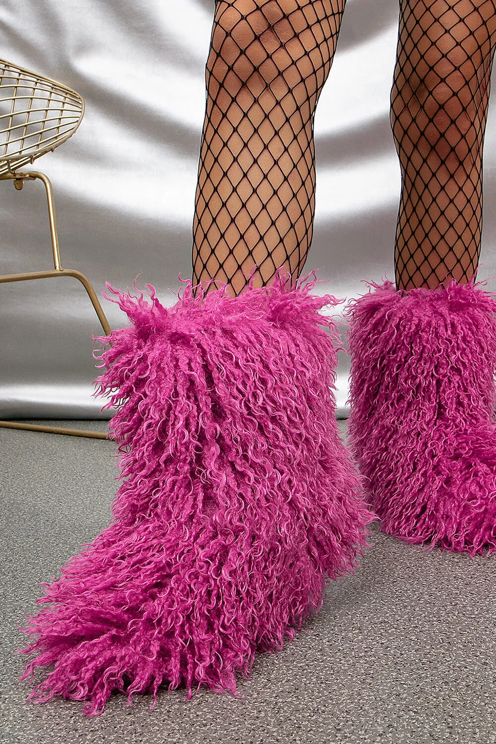 Faux Fur Mid Calf Bootie sold by Floralkini product image thumbnail 4