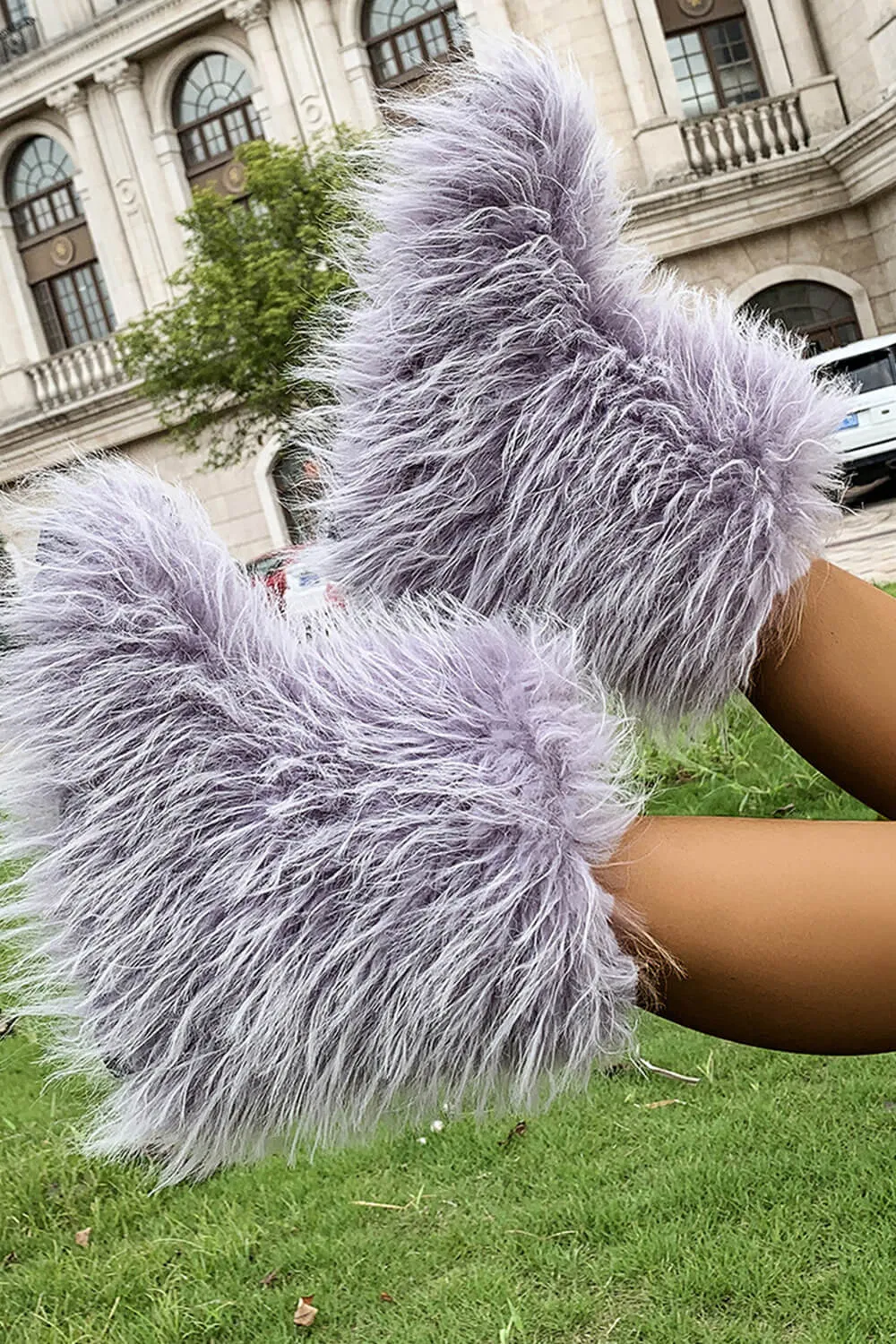 Furry Faux Fur Mid Calf Bootie sold by Floralkini product image thumbnail 3