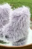 Furry Faux Fur Mid Calf Bootie sold by Floralkini