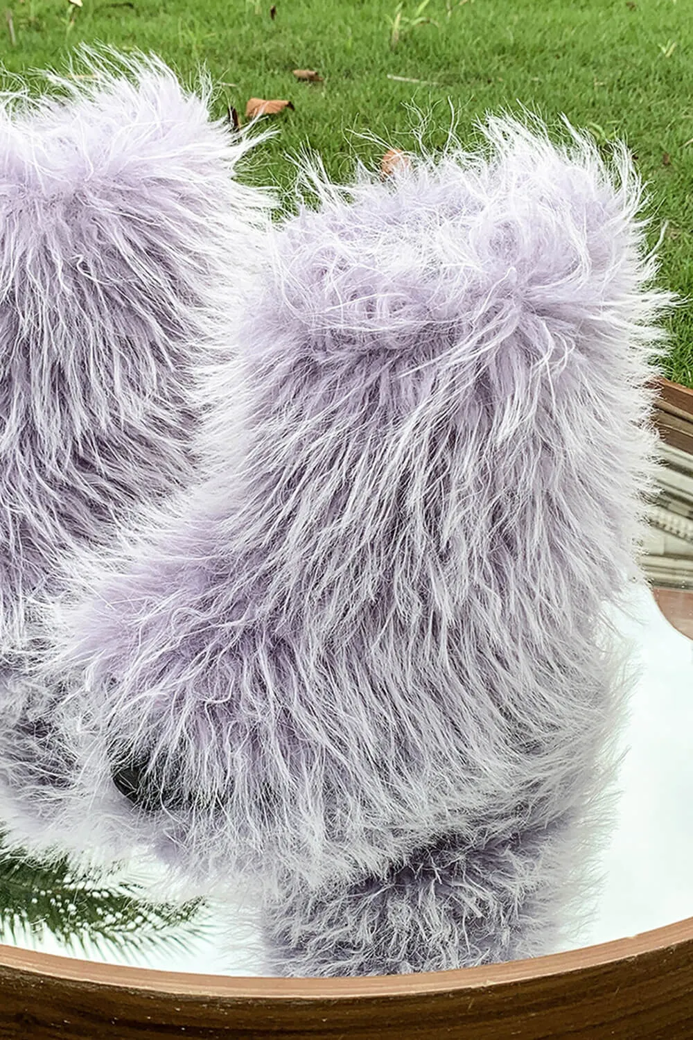 Furry Faux Fur Mid Calf Bootie sold by Floralkini product image thumbnail 4