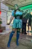 Denim Distressed Peep Toe Over-The-Knee Stiletto Boots sold by Floralkini