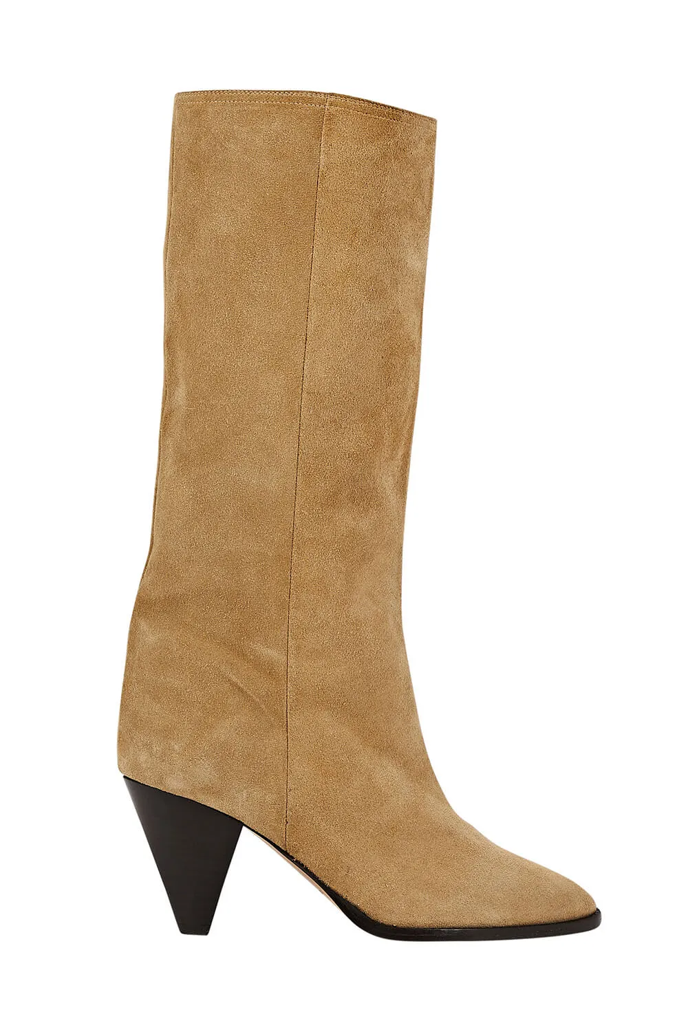 Pointed-Toe Faux Suede Cone Heel Knee High Boots sold by Floralkini product image thumbnail 5