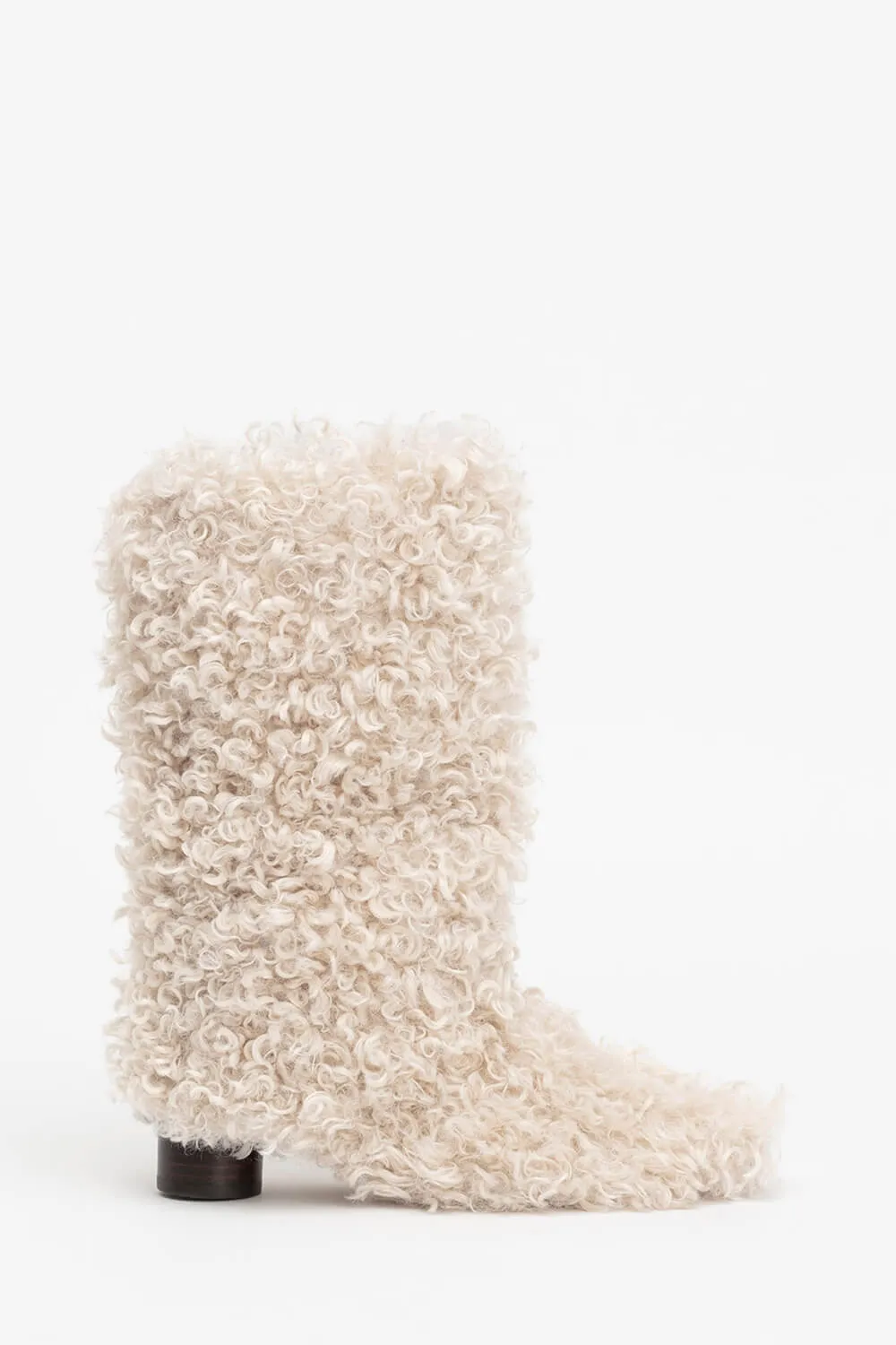 Faux Fur Mid-Calf Block Heel Boots sold by Floralkini product image thumbnail 5