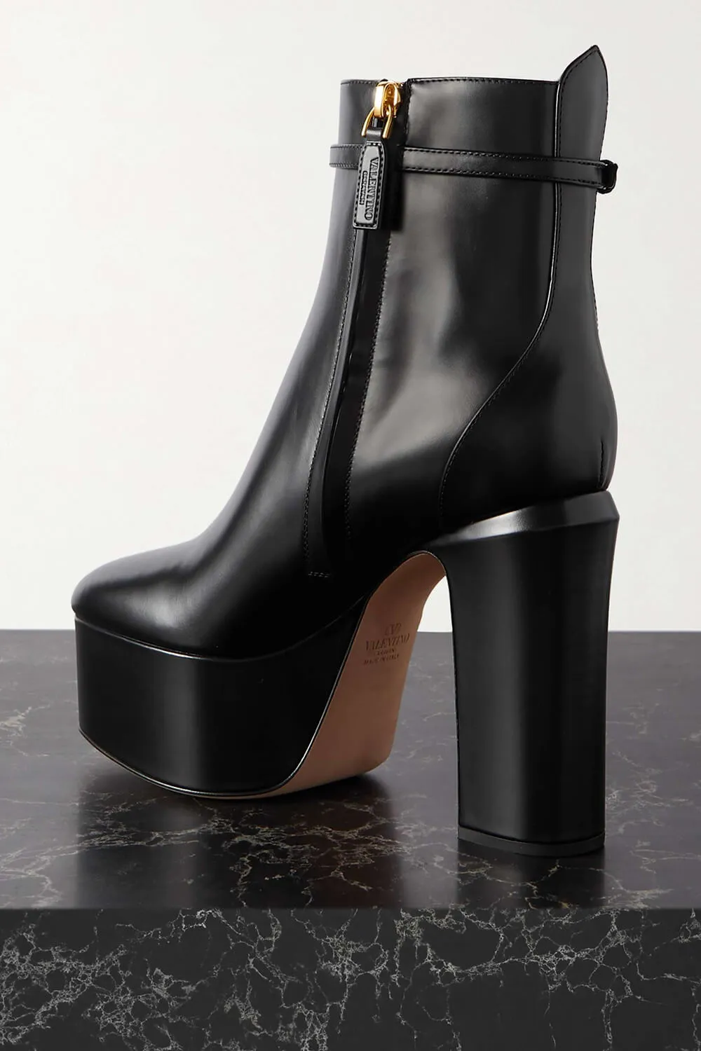 Buckle Detail Faux Leather Platform Block Heeled Ankle Booties sold by Floralkini product image thumbnail 3