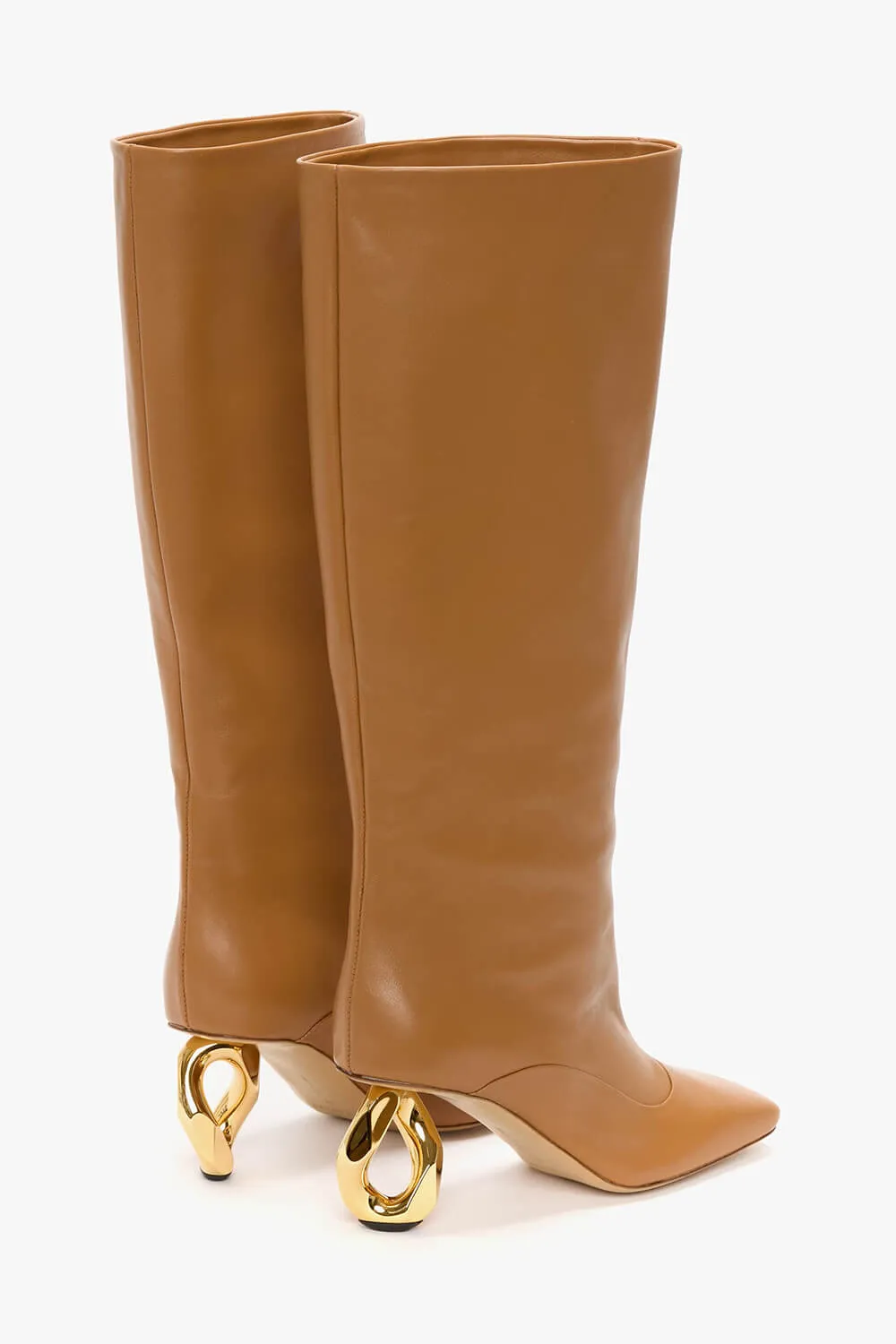 Square Toe Chain Heel Knee High Boots sold by Floralkini product image thumbnail 3